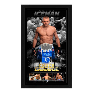 UFC - Chuck "Iceman" Liddell Signed & Framed UFC Glove (PSA)