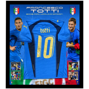 FRANCESCO TOTTI Signed & Framed Italy Jersey (Beckett)