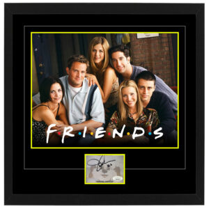 JENNIFER ANISTON Signed & Framed Book Cut FRIENDS Display (JSA COA)