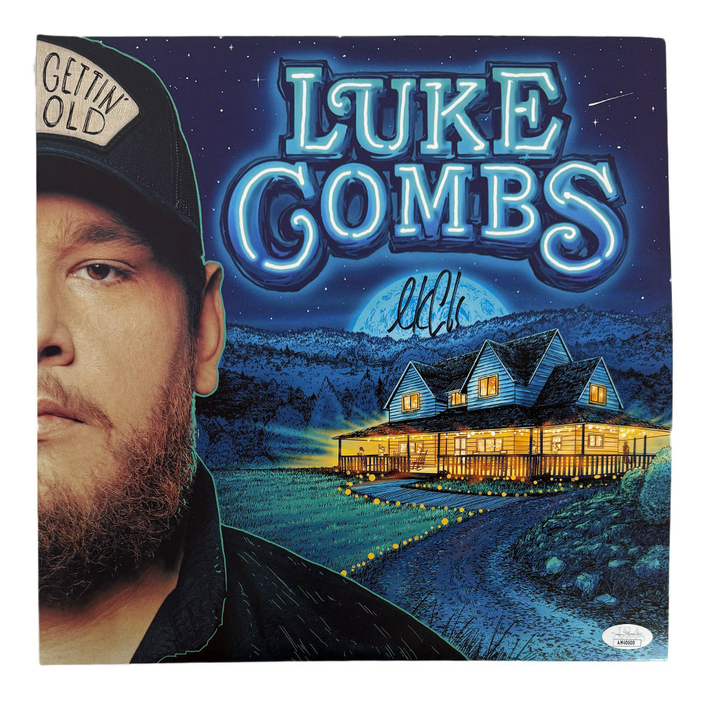 LUKE COMBS Signed “Gettin Old” Vinyl Album Cover (JSA Holo...