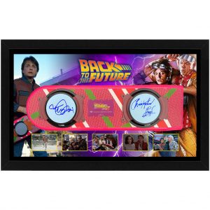 MICHAEL J FOX & CHRISTOPHER LLOYD Signed & Framed Hoverboard Back To The Future (Beckett Holograms)