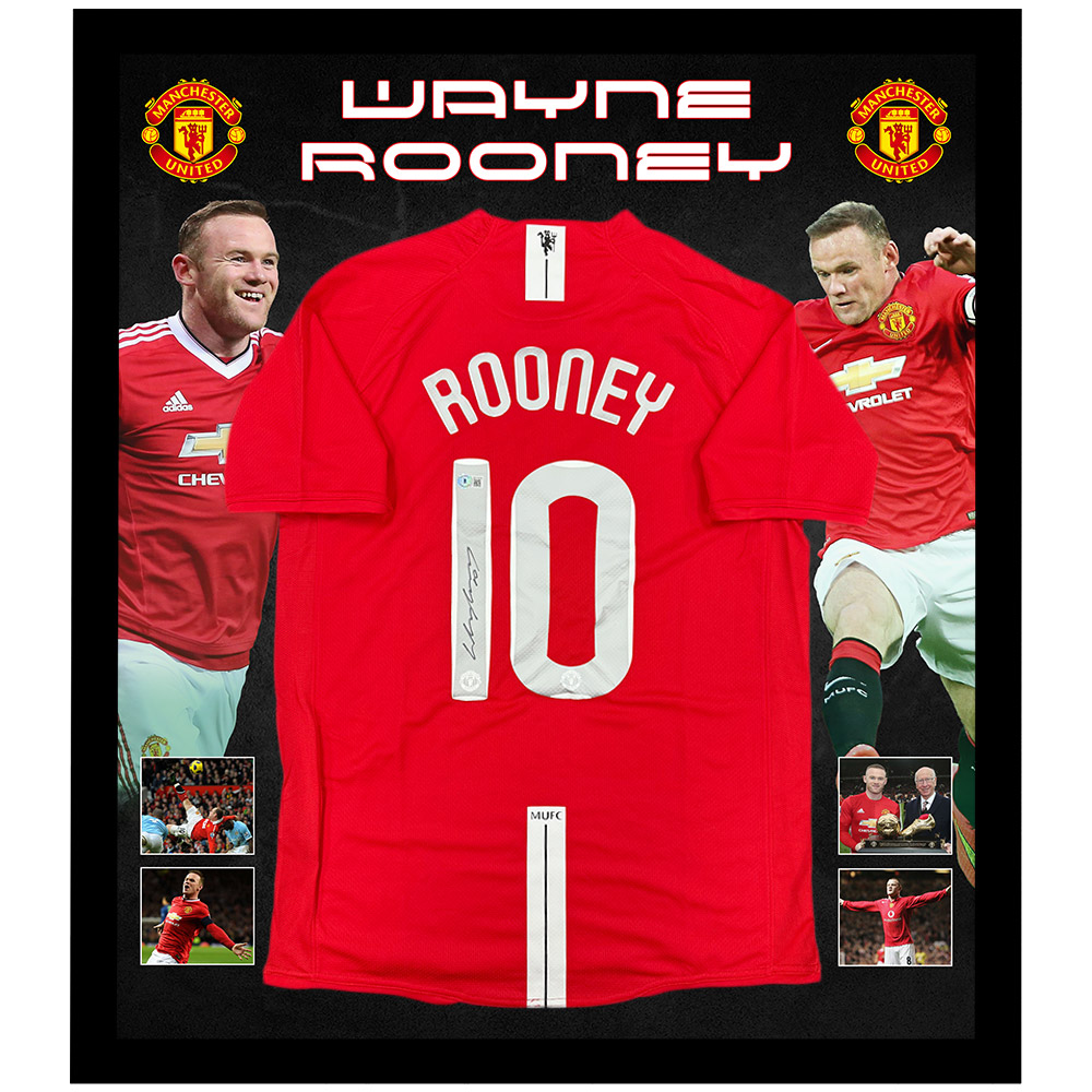 Soccer – Wayne Rooney Signed & Framed Manchester United Jersey (Beckett Hologram)