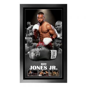 Roy Jones Jr. Signed & Framed Black Boxing Glove (Schwartz COA)