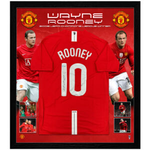 Soccer - Wayne Rooney Signed & Framed 2008 UEFA Champ Manchester United Jersey (Beckett)