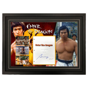 Bolo Yeung Signed & Framed Enter The Dragon Script Display