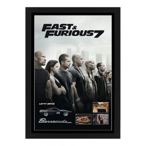 Michelle Rodriguez 'Fast & Furious' Signed & Framed 1:24 Scale Die-Cast Letty's Plymouth Barracuda Car (CA COA)