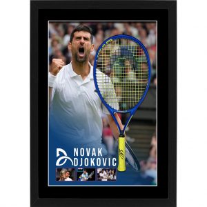 Novak Djokovic Signed & Framed Head Tennis Racquet