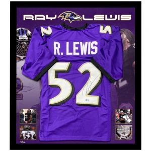 NFL – Ray Lewis Signed & Framed Baltimore Ravens Jersey (Beckett Hologram)