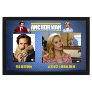 Will Ferrell, Christina Applegate - Anchorman Signed & Framed Photo Collage