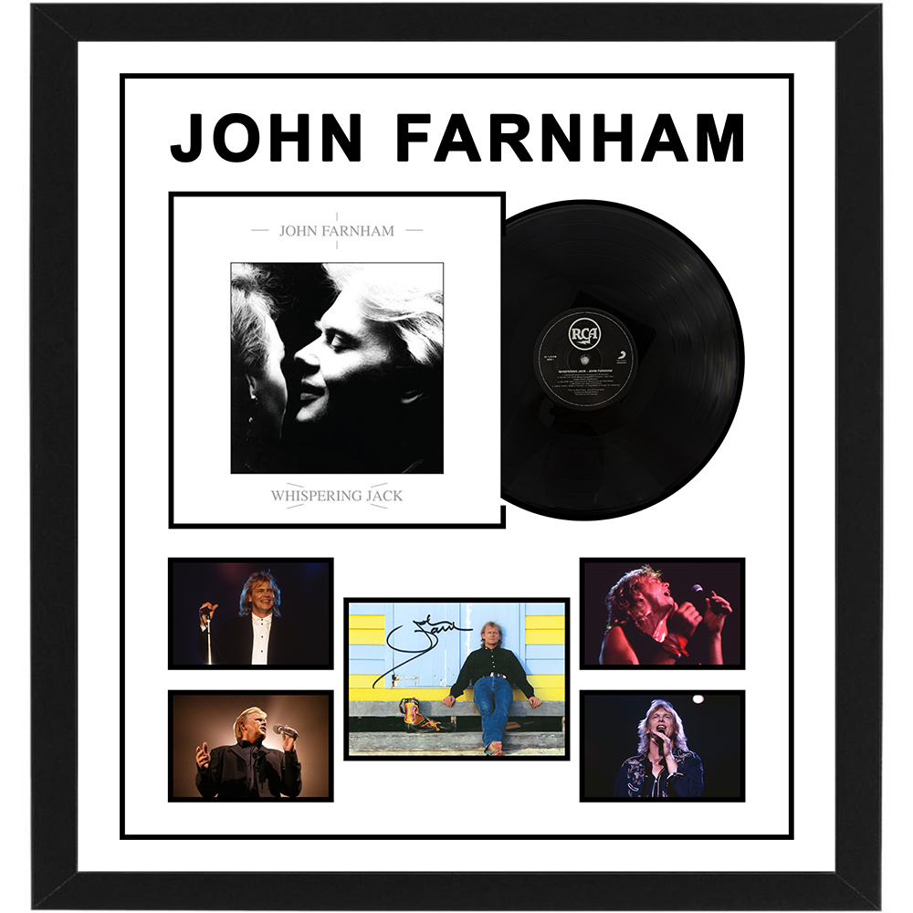 JOHN FARNHAM Signed & Framed Photo Card with Whispering Jack Viny...