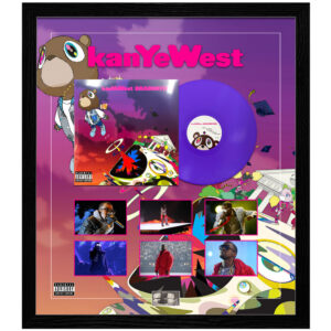 KANYE WEST Signed & Framed Signature Card with Graduation Vinyl (ACOA)