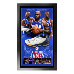LEBRON JAMES Signed & Framed Nike Lebron 16 Basketball Shoe (JSA LOA)