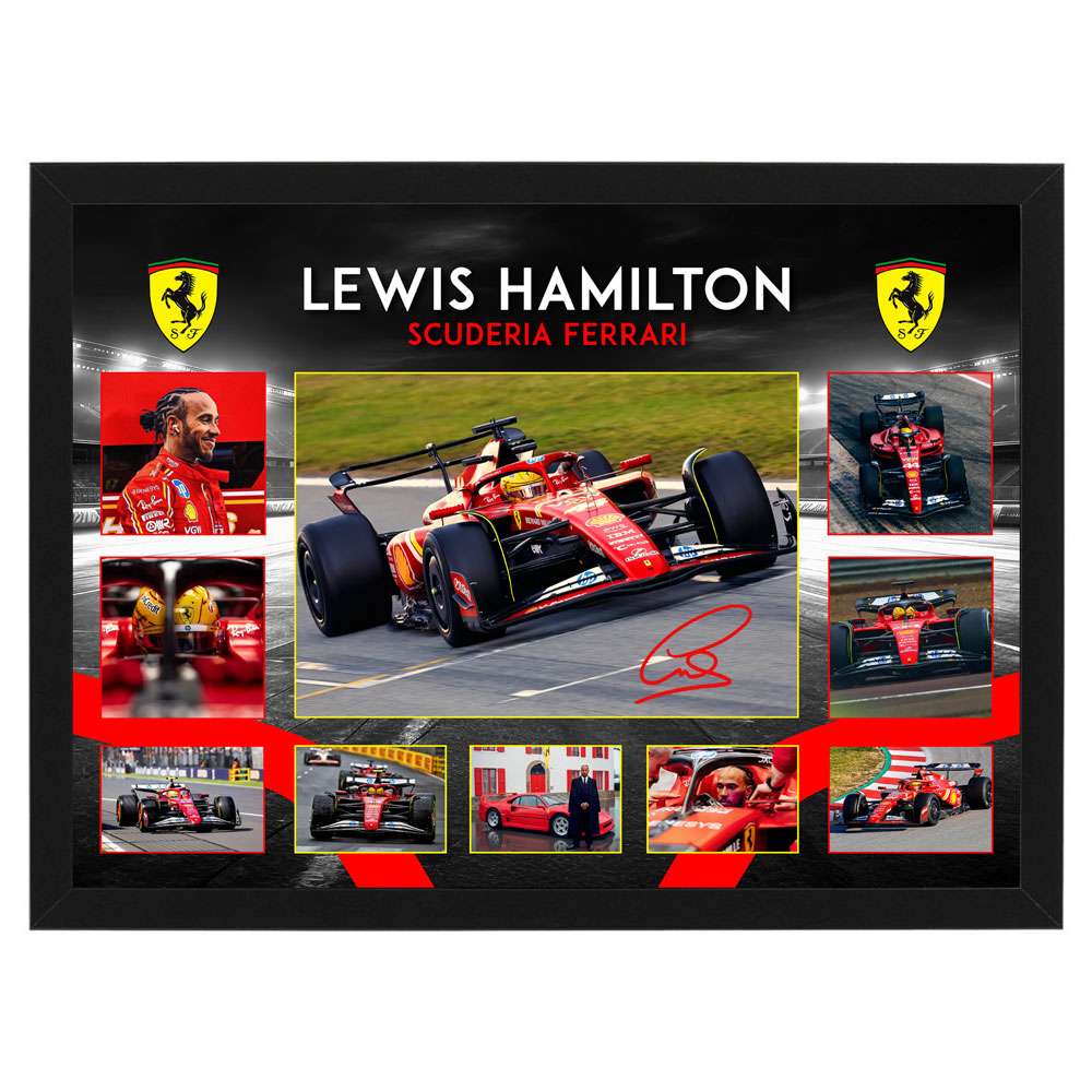 Formula 1 – Lewis Hamilton Ferrari Framed Large Photo Collage