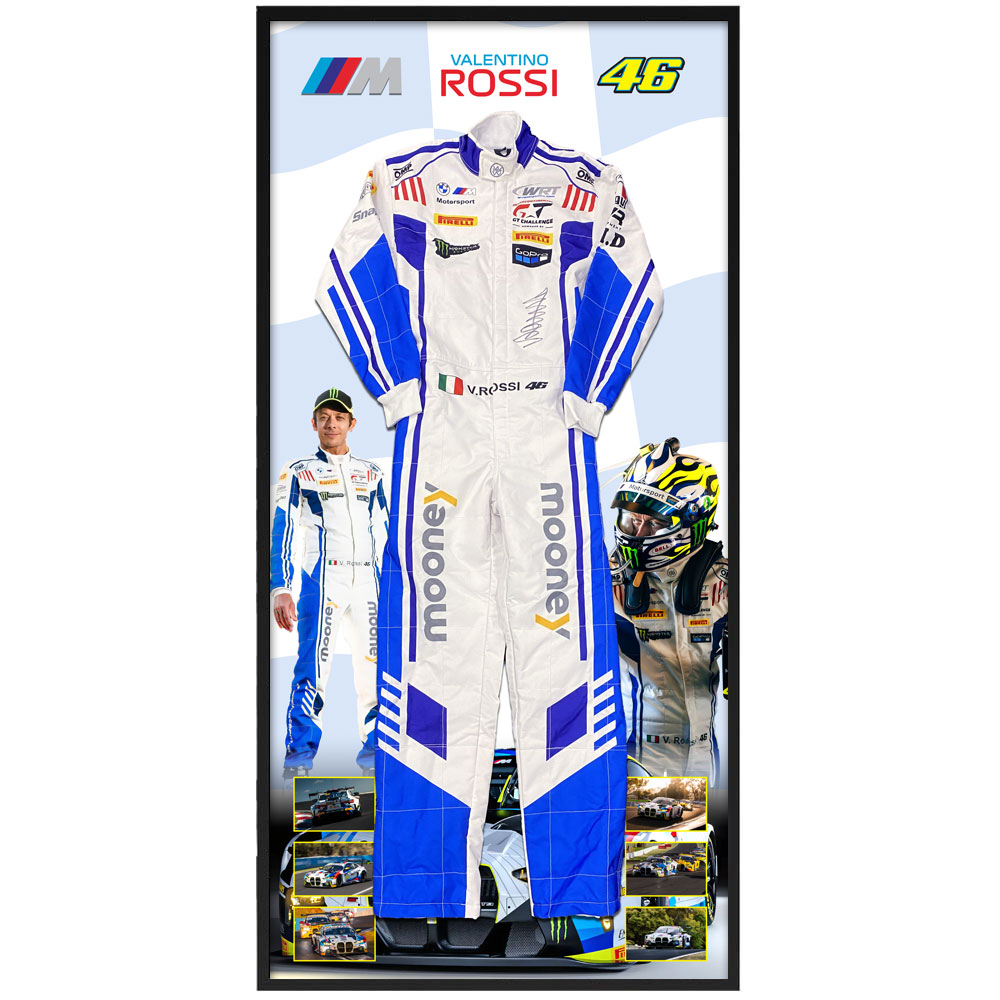 VALENTINO ROSSI BMW Motorsport Signed & Framed Full Size Bathurst...