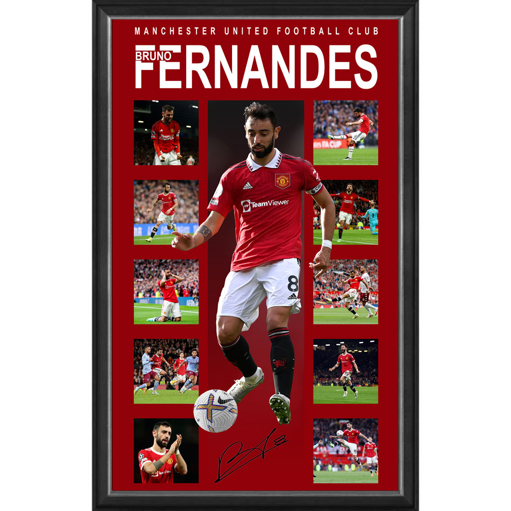 Soccer – Bruno Fernandes Manchester United Vertiramic Print