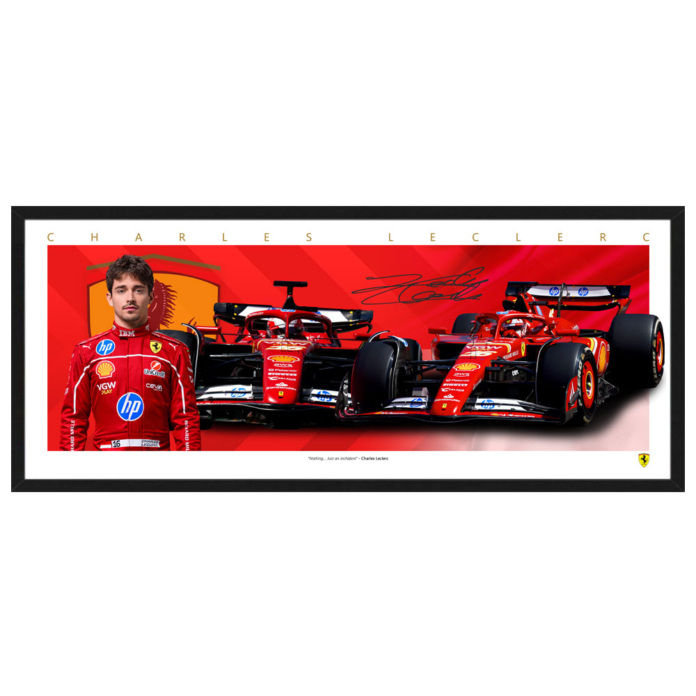Formula 1 – Charles Leclerc Ferrari Mini Wings Framed Print