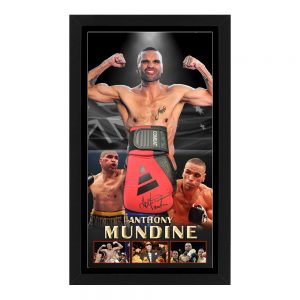 Anthony "The Man" Mundine Signed & Framed Red Boxing Glove