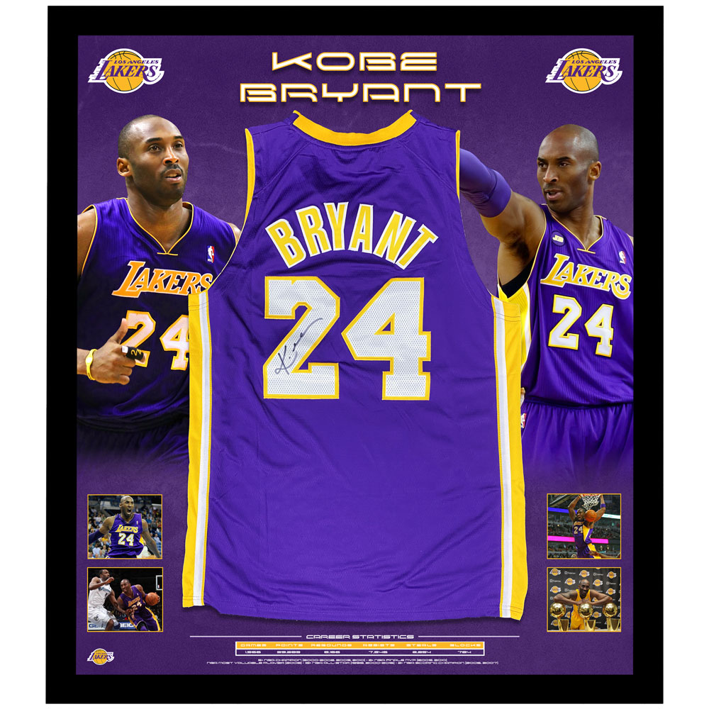 Basketball – Kobe Bryant Signed & Framed Panini Authentic P...