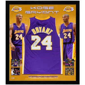 Basketball - Kobe Bryant Signed & Framed Panini Authentic Purple Los Angeles Lakers Jersey