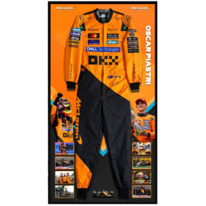 Oscar Piastri McLaren Signed & Framed Full Size Formula One Race Suit