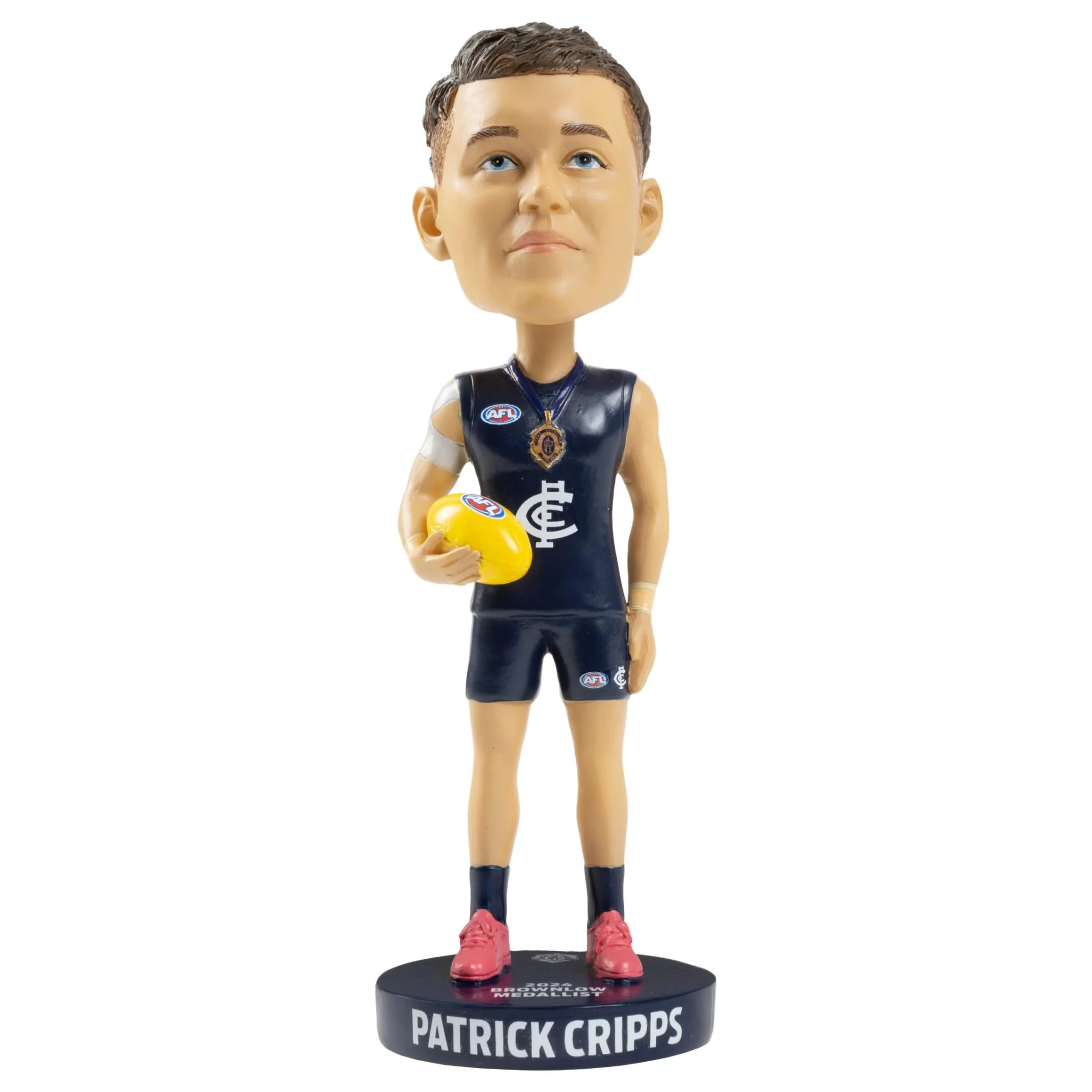 PATRICK CRIPPS 2024 BROWNLOW MEDALLIST Carlton Blues AFL Bobblehead