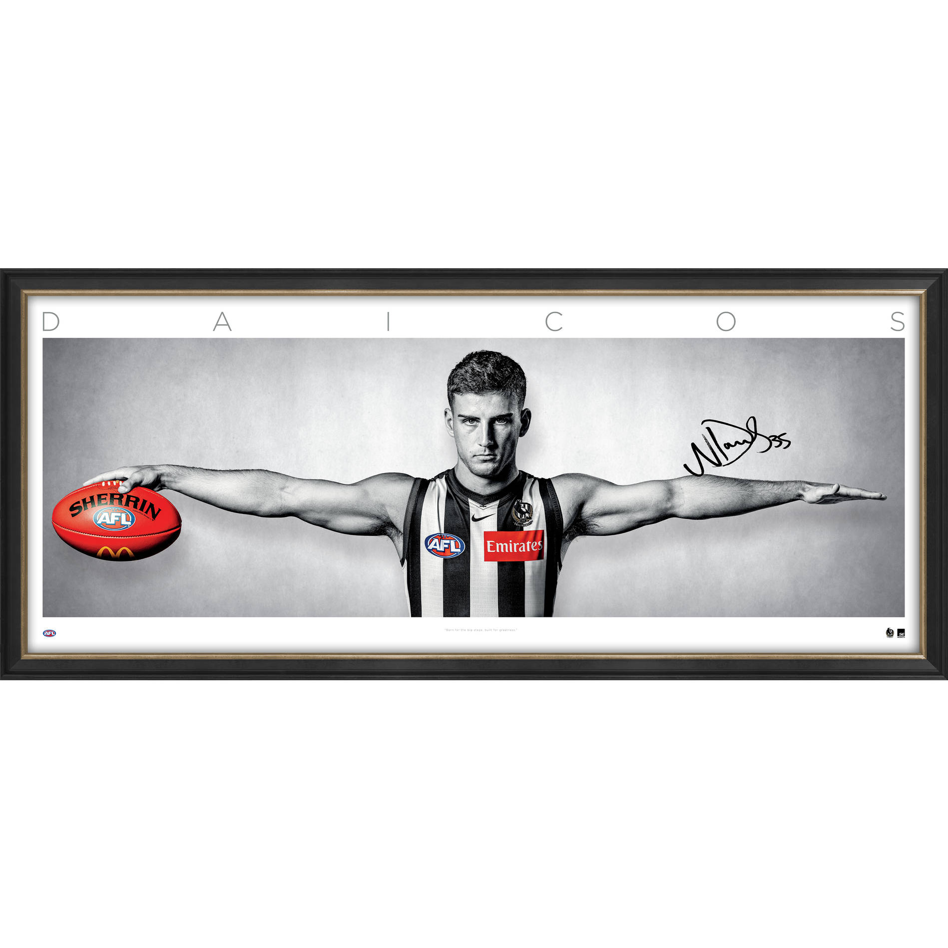 AFL – Collingwood Magpies- Nick Daicos Signed and Framed Full Size W...
