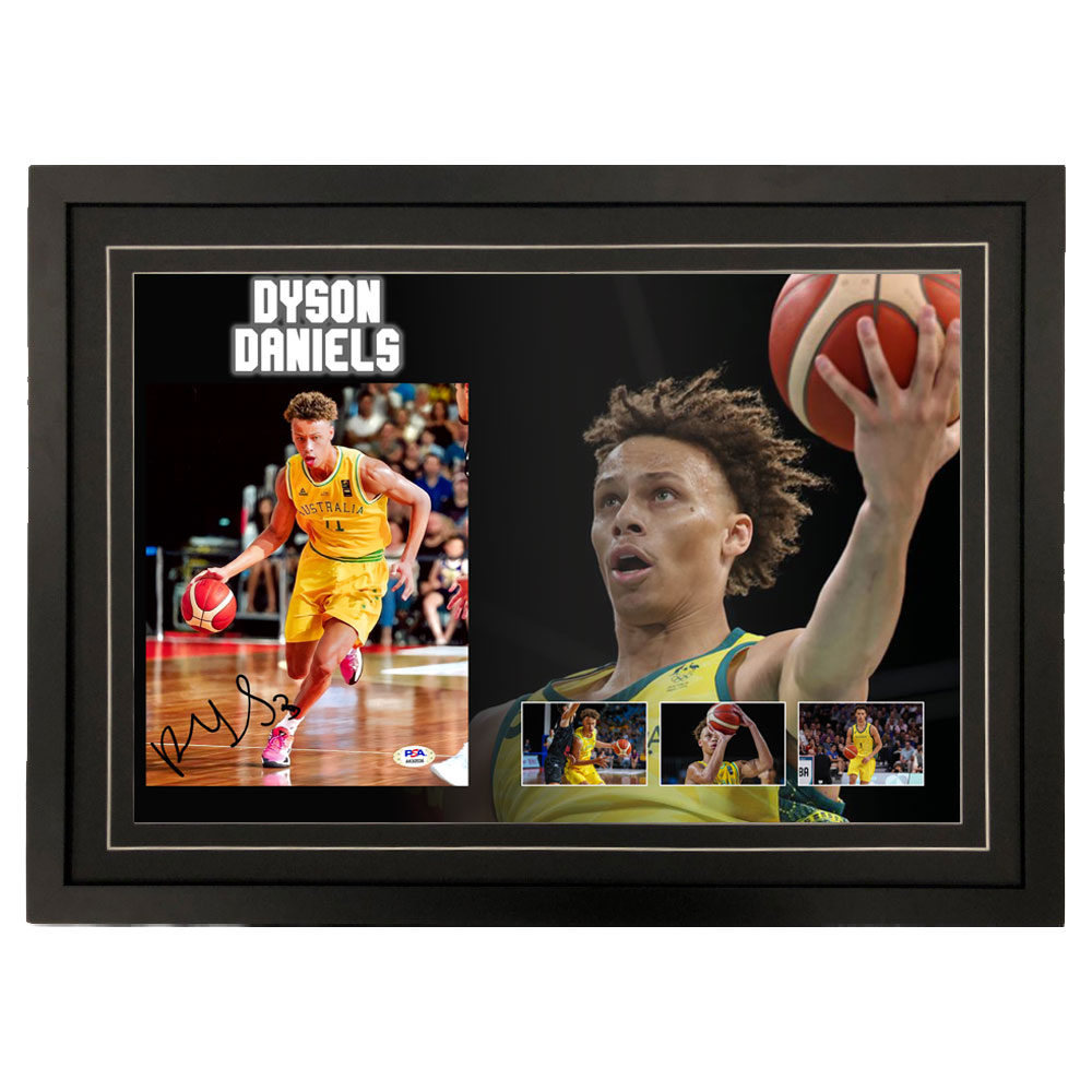 Basketball – Dyson Daniels Signed & Framed Australia 8×10 ...