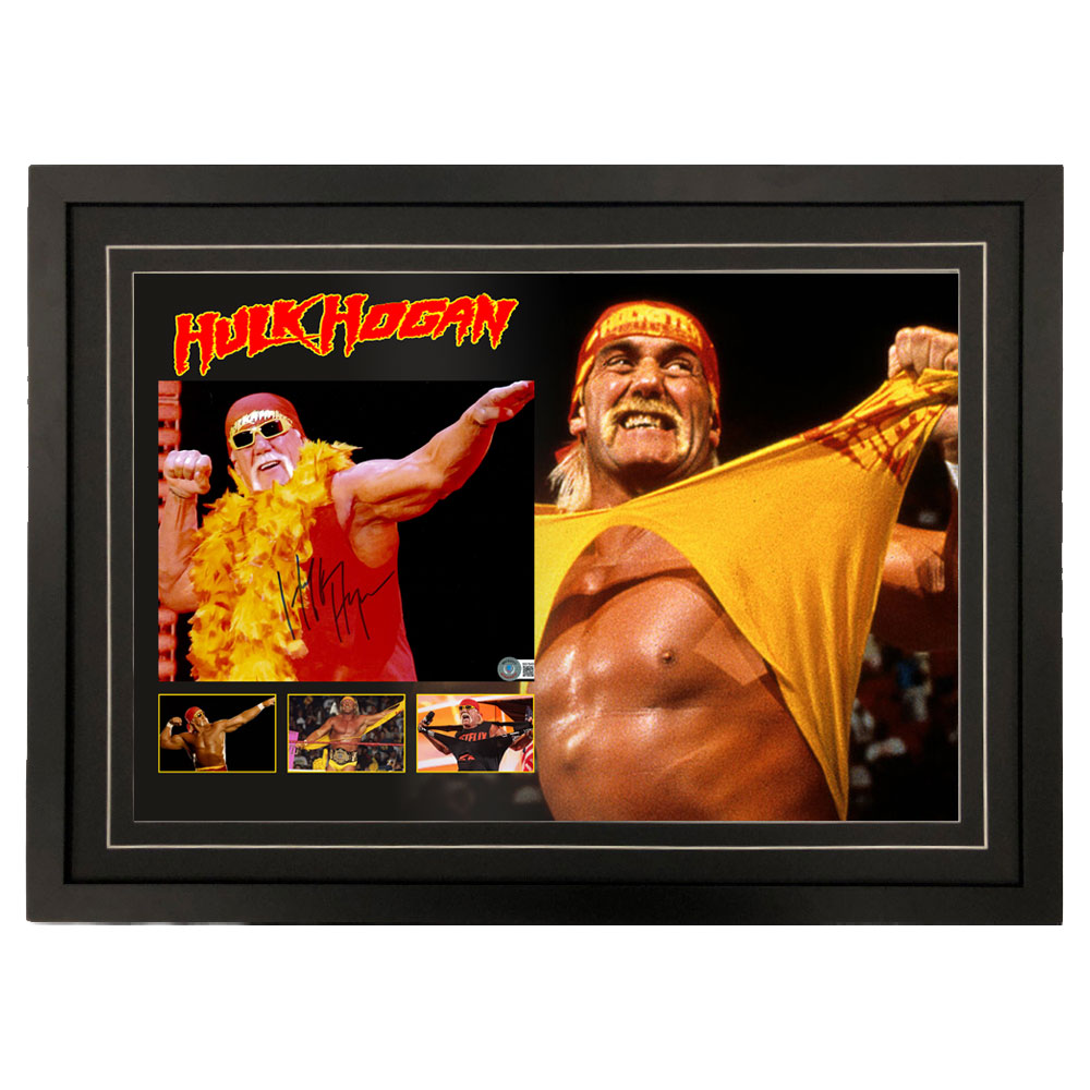 Hulk Hogan Signed & Framed 8×10 Photo Display (Beckett COA)