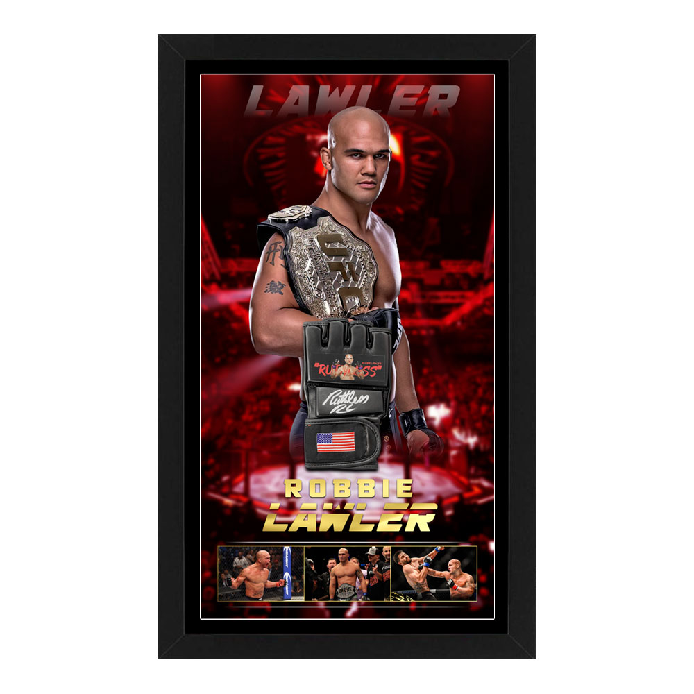 UFC – Robbie Lawler Signed & Framed UFC Glove (Beckett Holo...