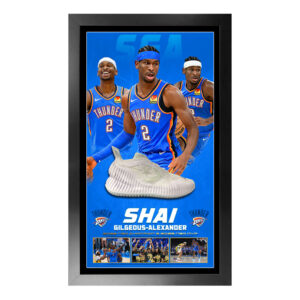 Basketball - SGA Signed & Framed Converse Shoe (JSA COA)