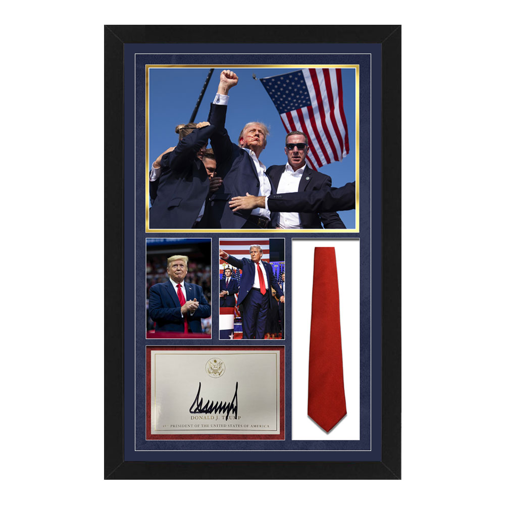 Donald Trump Hand Signed Bookplate Cut Display 2