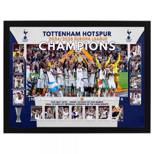 Tottenham Hotspur 2024-25 Europa Cup Champions Framed Sportsprint
