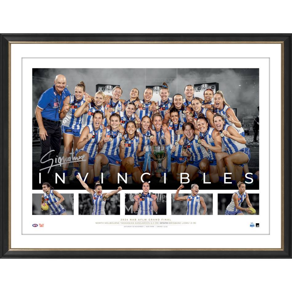 NORTH MELBOURNE 2024 AFLW PREMIERS SIGNED ICON SERIES