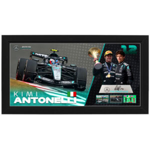 Formula 1 - Kimi Antonelli Mercedes Signed & Framed Nameplate