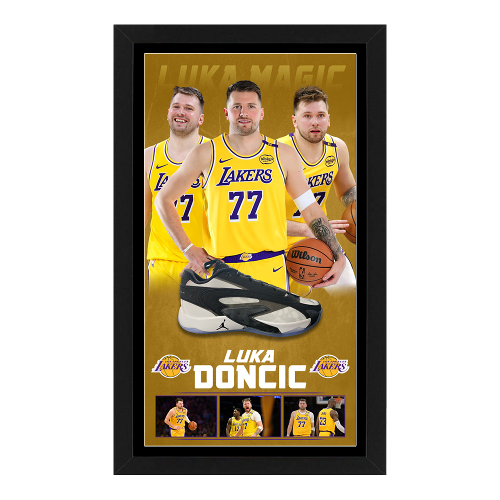 Basketball – Luka Doncic Signed & Framed Jordan Doncic 2 Ba...