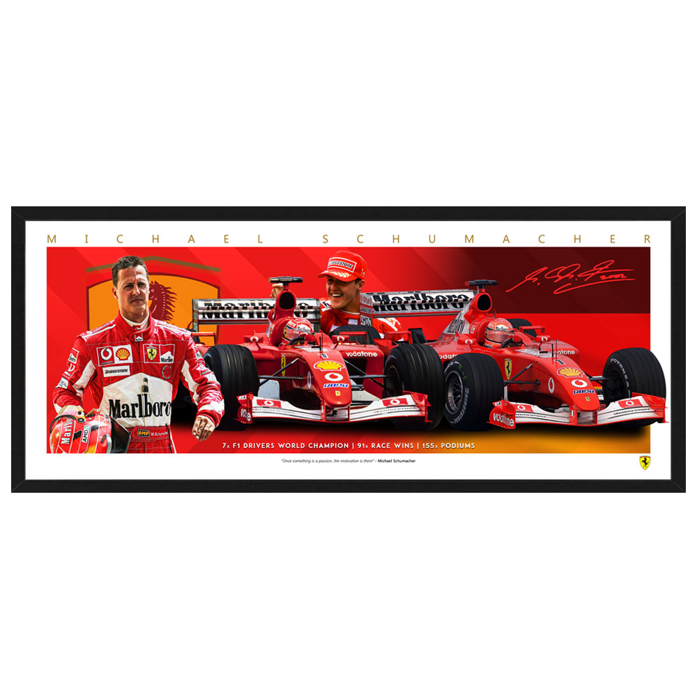Formula 1 – Michael Schumacher Ferrari Mini Wings Framed Print
