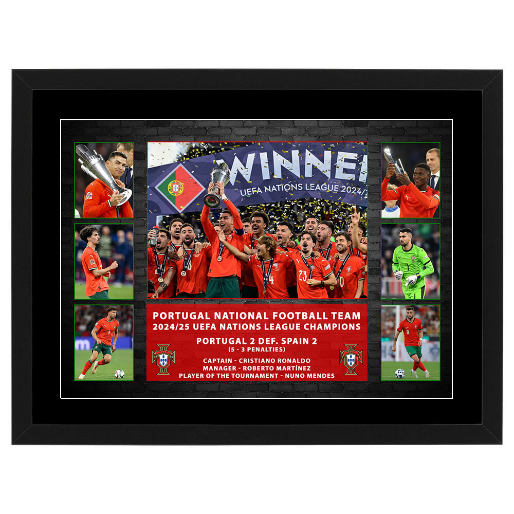 Soccer – Portugal 2025 EUFA Nations League Champions Framed Pre ...