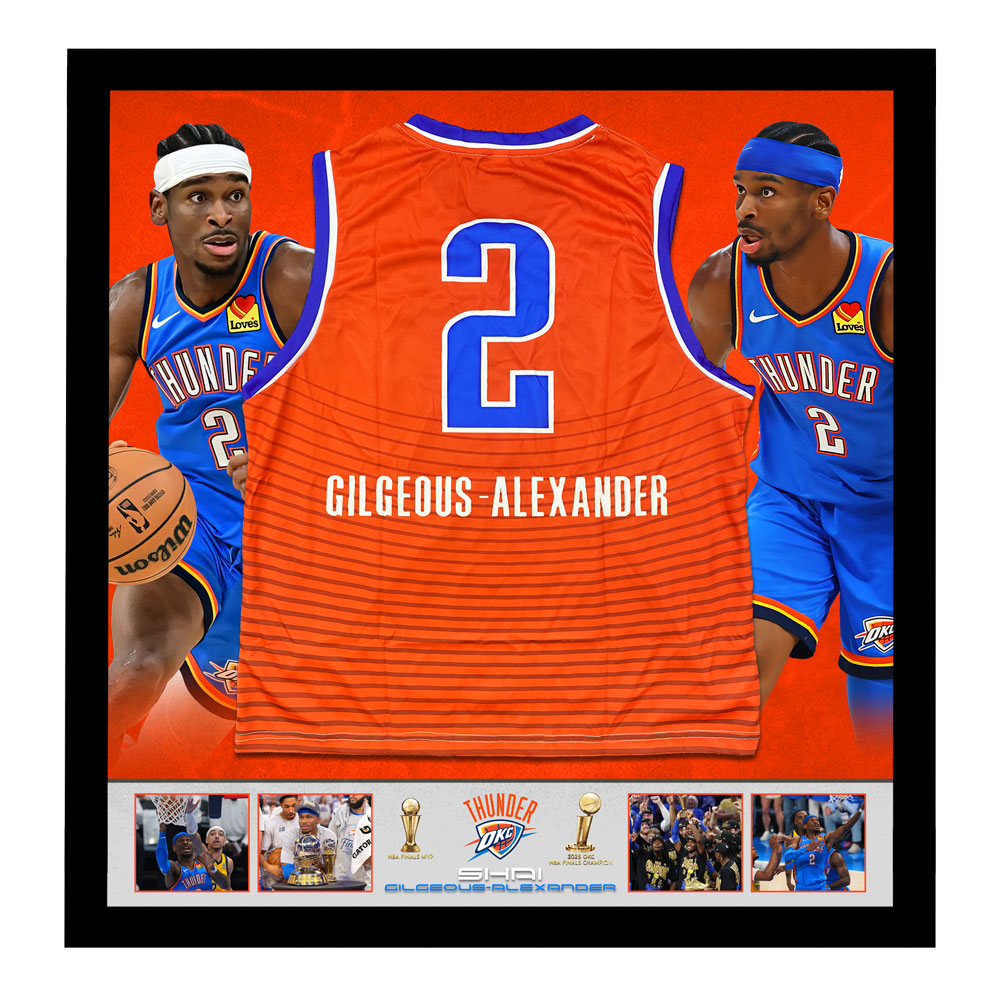 Basketball – Shai Gilgeous-Alexander Framed NBA FINALS OKC Mini ...