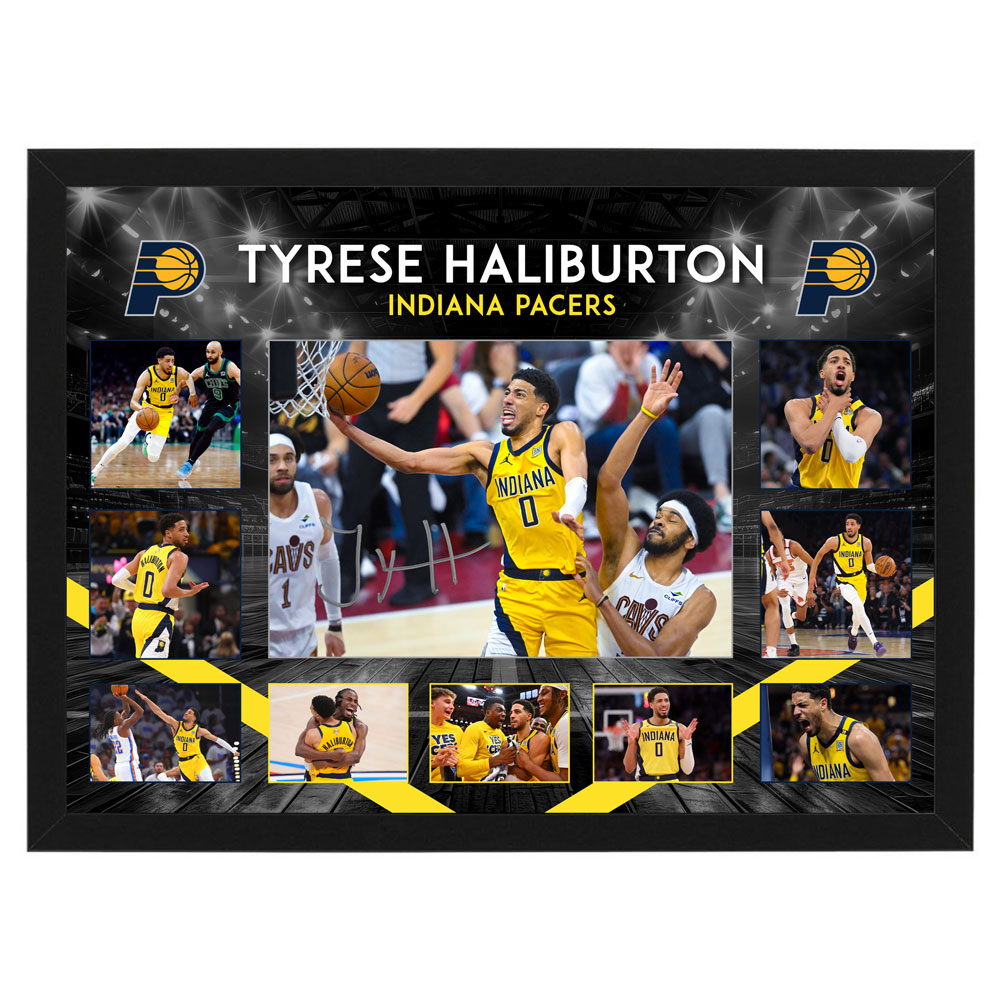 Basketball – TYRESE HALIBURTON Indiana Pacers Framed Large Photo Col...