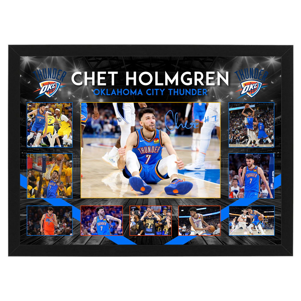 Basketball – Chet Holmgren Oklahoma City Thunder Framed Large Ph...