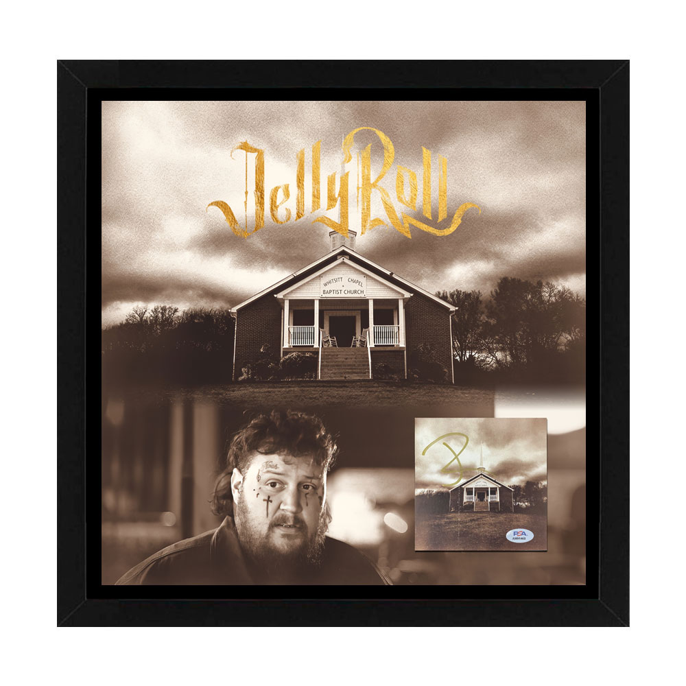 Music – Jelly Roll Signed & Framed Whitsitt Chapel CD Card ...