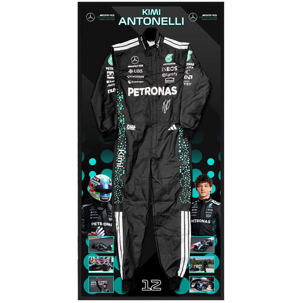 Kimi Antonelli Mercedes F1 Team Signed & Framed Full Size Formula...
