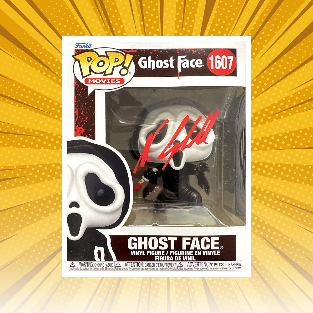 Neve Campbell Signed Ghost Face SCREAM #1607 Funko Pop! Vinyl (Pristin...