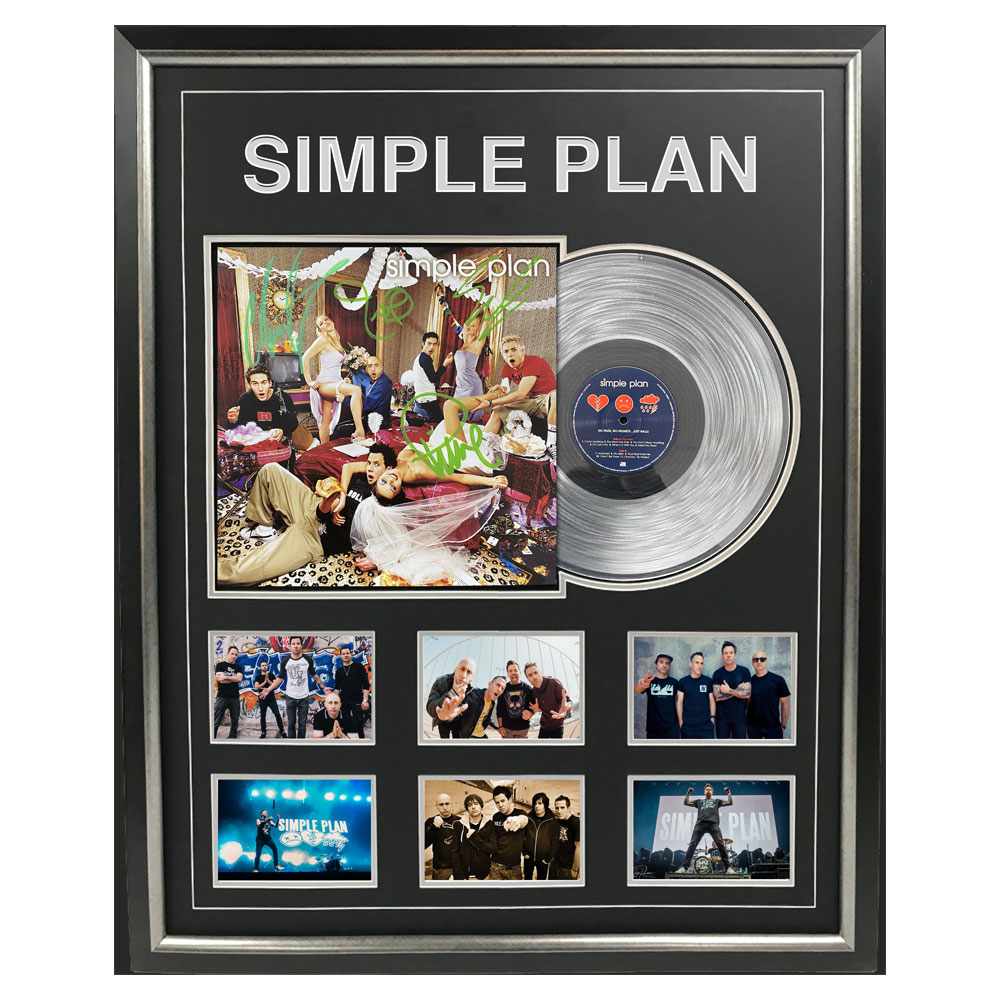 Music – Simple Plan – Signed & Framed Vinyl Album Cov...