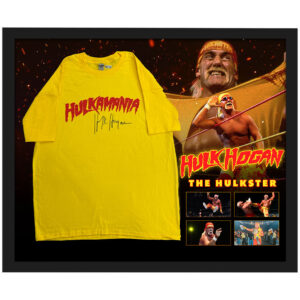 WWE - Hulk Hogan Signed & Framed Hulkamania Yellow Shirt (PIA)