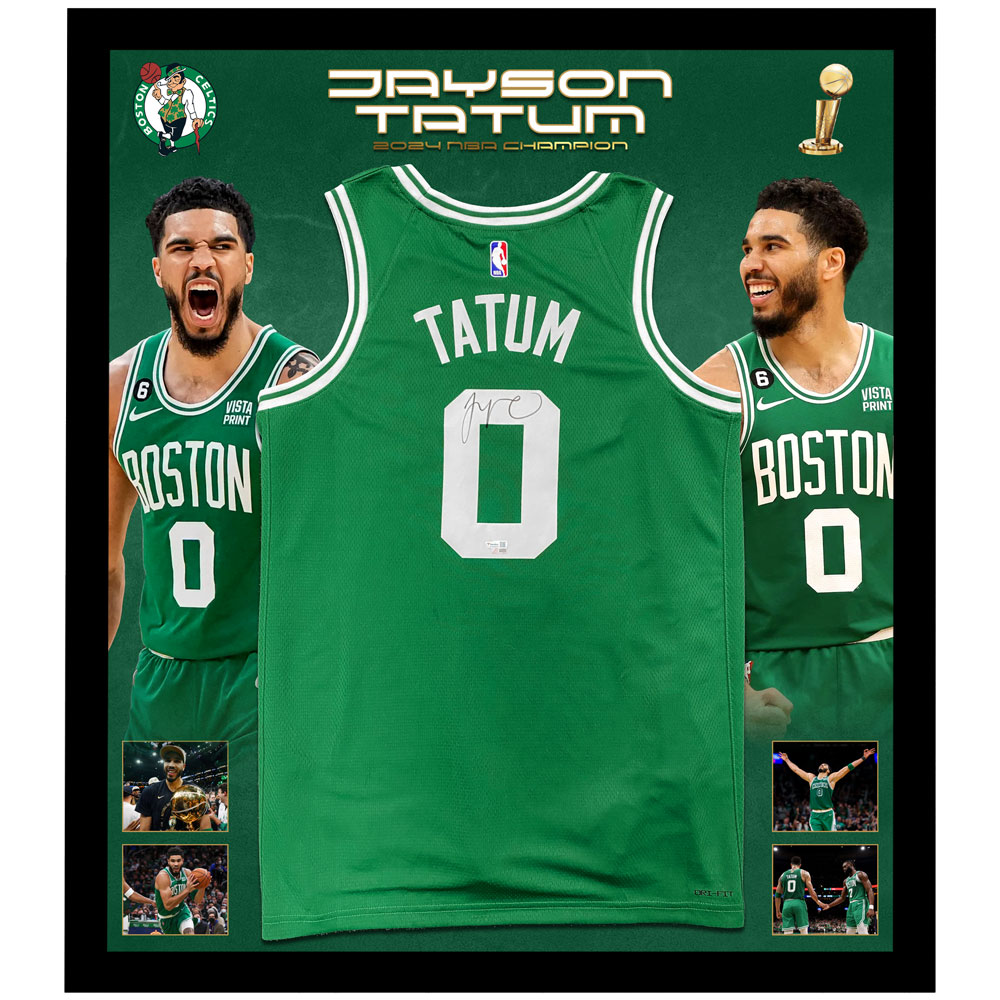 Jayson Tatum Signed & Framed Boston Celtics Nike Swingman Jersey ...