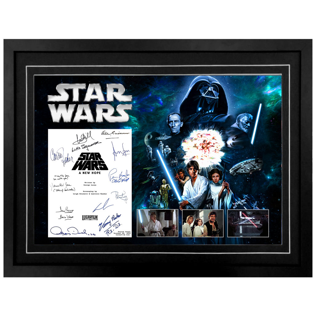 Cast Signed & Framed “STAR WARS IV A New Hope” Movie ...