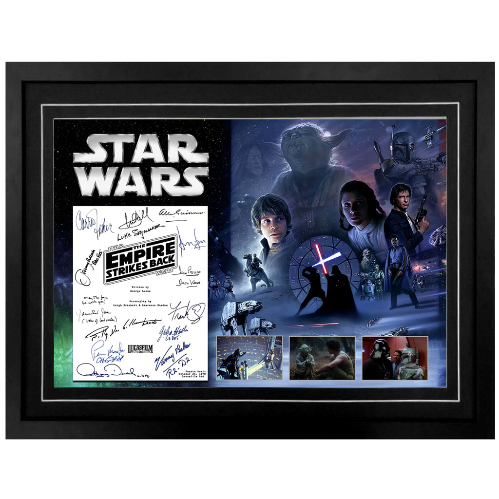 Cast Signed & Framed “STAR WARS V Empire Strikes Back”...