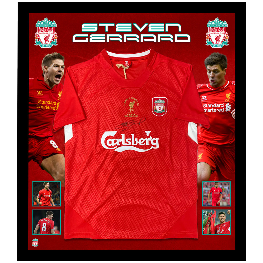 Soccer – Steven Gerrard Signed & Framed Liverpool Jersey (FF CO...