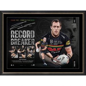NRL - Isaah Yeo Signed Record Breaker Lithograph